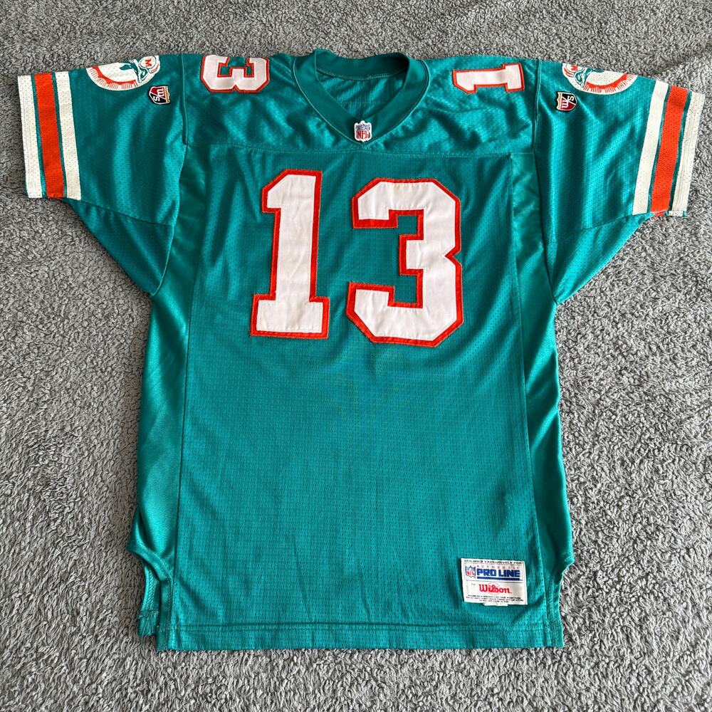 100% Authentic Dan Marino Wilson Pro LIne 1995 NFL Miami Dolphins Jersey Men 46